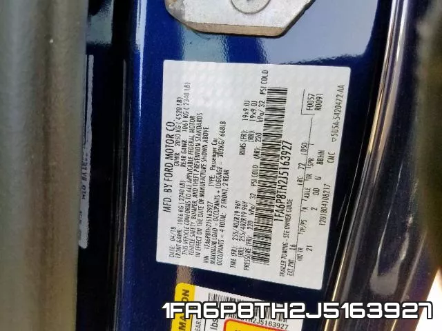 1FA6P8TH2J5163927 фото 2