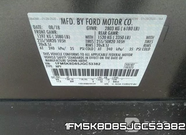 1FM5K8D85JGC53382 фото 10