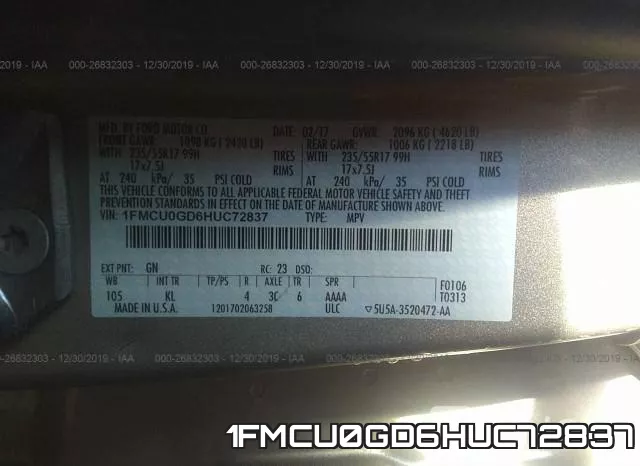 1FMCU0GD6HUC72837 фото 10