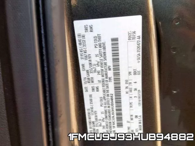 1FMCU9J93HUB94882 фото 2