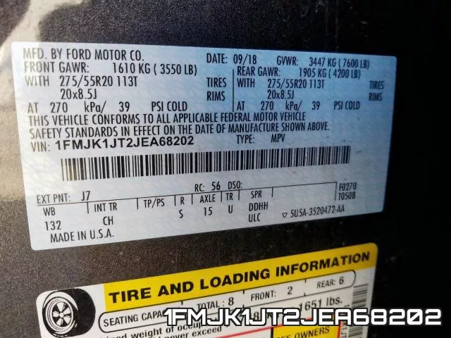 1FMJK1JT2JEA68202 фото 2