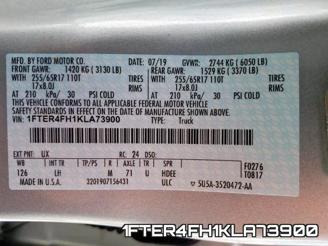 1FTER4FH1KLA73900 фото 2