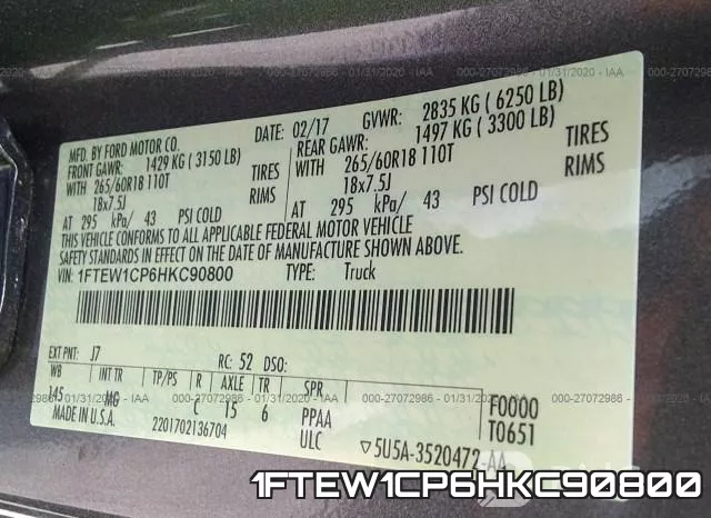 1FTEW1CP6HKC90800 фото 10