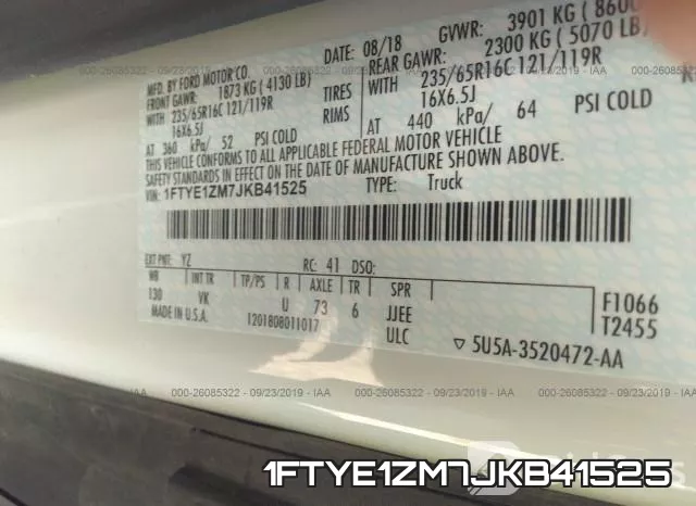 1FTYE1ZM7JKB41525 фото 10