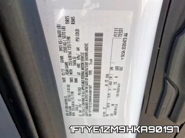 1FTYE1ZM9HKA90197 фото 2