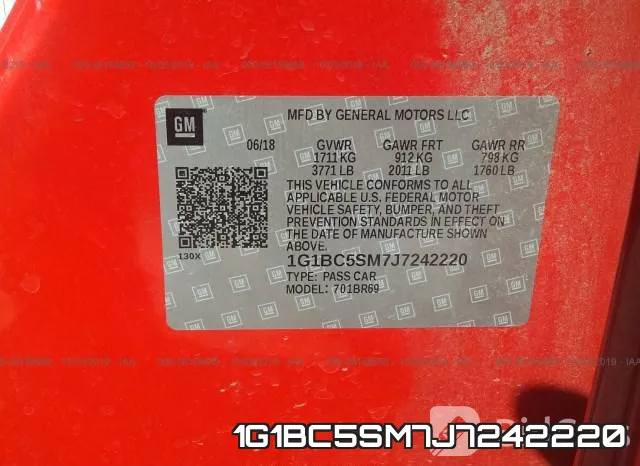 1G1BC5SM7J7242220 фото 10