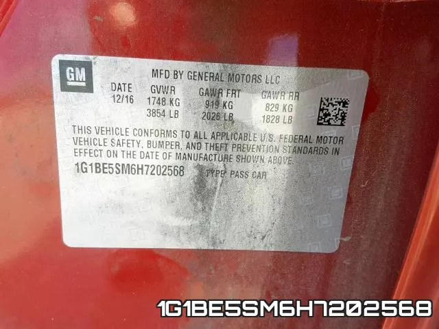 1G1BE5SM6H7202568 фото 2