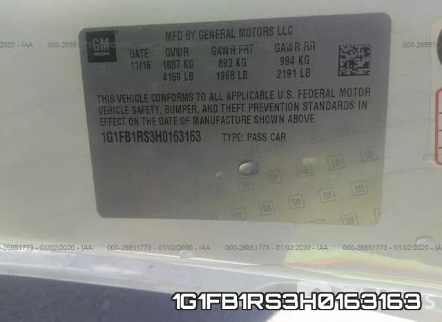1G1FB1RS3H0163163 фото 10