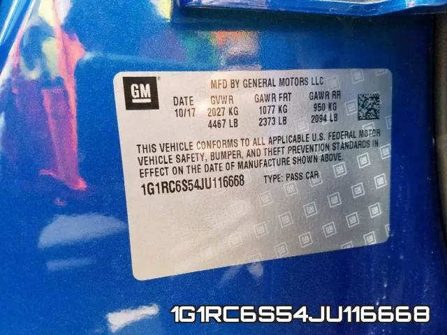 1G1RC6S54JU116668 фото 2