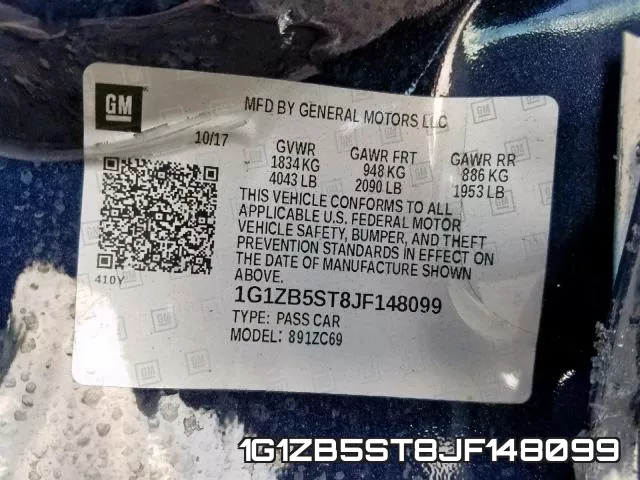 1G1ZB5ST8JF148099 фото 2
