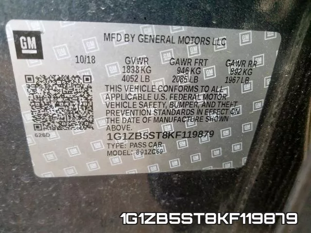 1G1ZB5ST8KF119879 фото 2