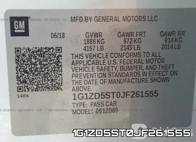 1G1ZD5ST0JF261555 фото 10