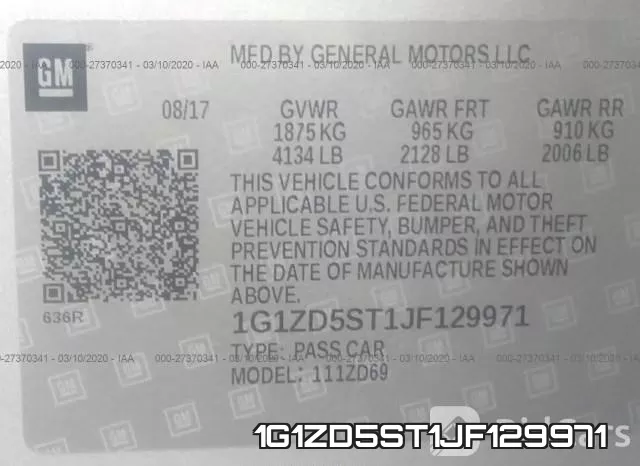 1G1ZD5ST1JF129971 фото 10