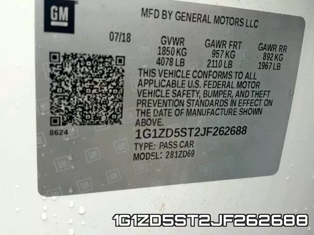 1G1ZD5ST2JF262688 фото 2