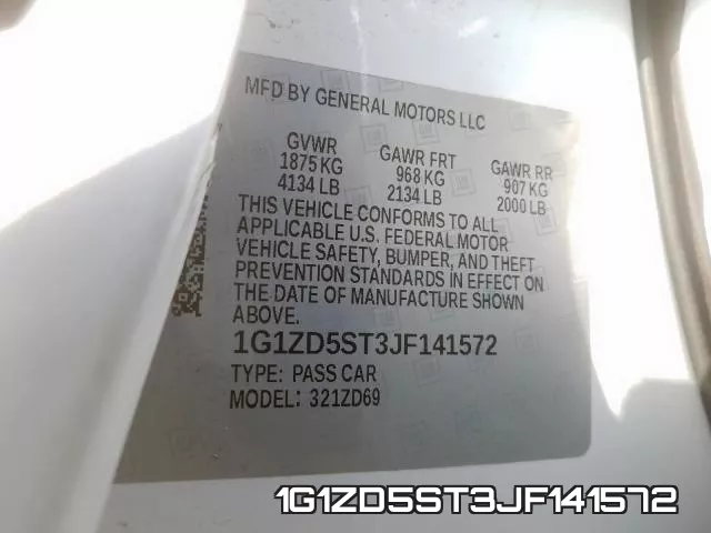 1G1ZD5ST3JF141572 фото 2