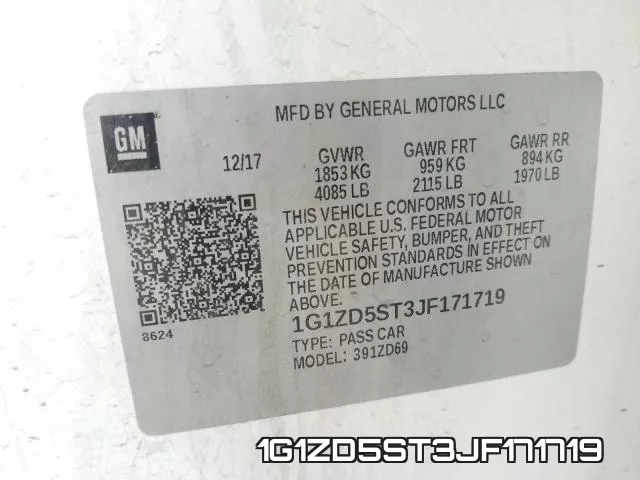 1G1ZD5ST3JF171719 фото 2
