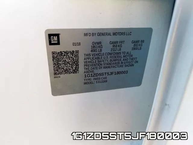 1G1ZD5ST5JF180003 фото 2