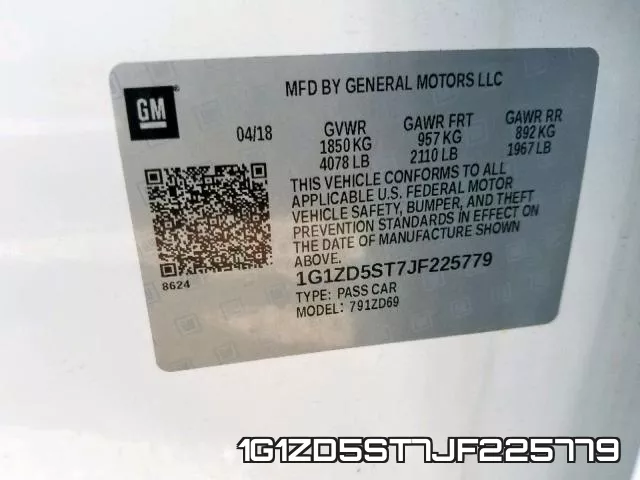 1G1ZD5ST7JF225779 фото 2