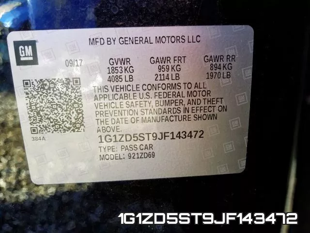 1G1ZD5ST9JF143472 фото 2