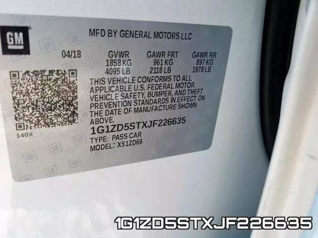 1G1ZD5STXJF226635 фото 2