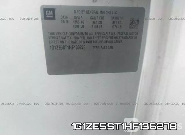 1G1ZE5ST1HF136278 фото 10