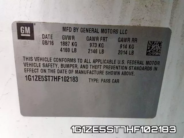 1G1ZE5ST7HF102183 фото 2