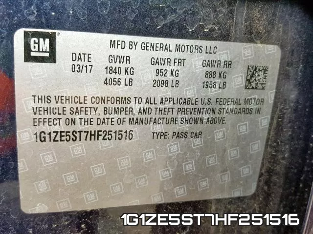1G1ZE5ST7HF251516 фото 2