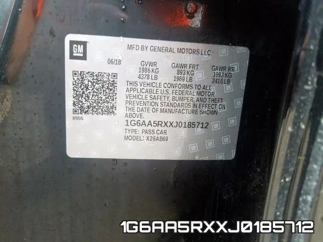 1G6AA5RXXJ0185712 фото 2