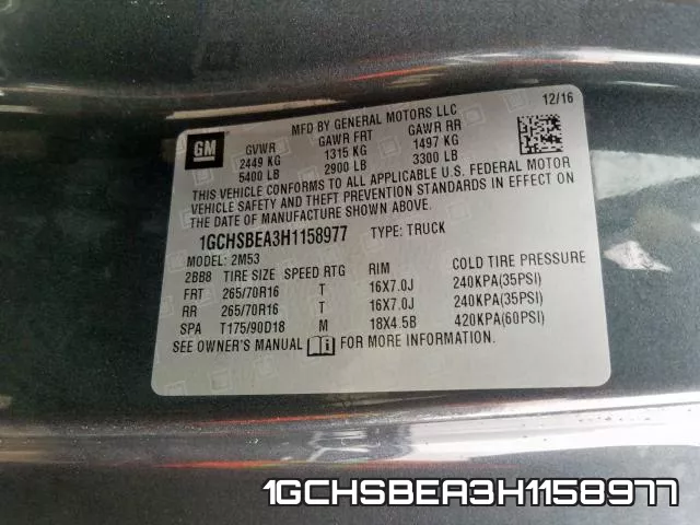 1GCHSBEA3H1158977 фото 2