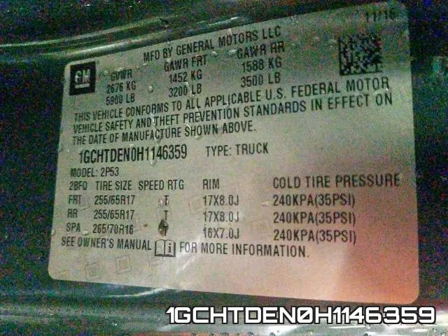 1GCHTDEN0H1146359 фото 2