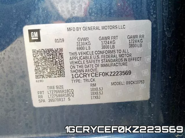 1GCRYCEF0KZ223569 фото 2