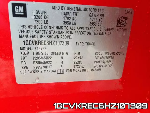 1GCVKREC6HZ107309 фото 2