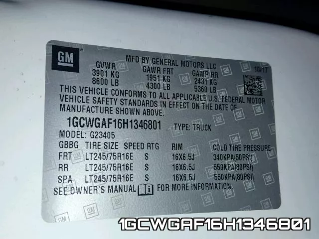 1GCWGAF16H1346801 фото 2