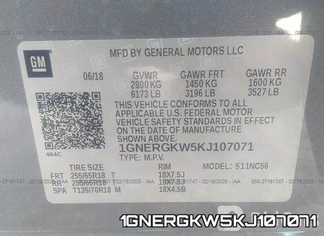 1GNERGKW5KJ107071 фото 10
