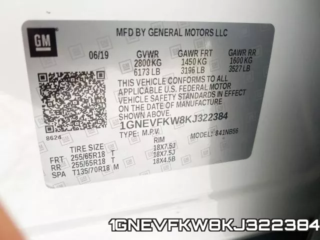 1GNEVFKW8KJ322384 фото 2