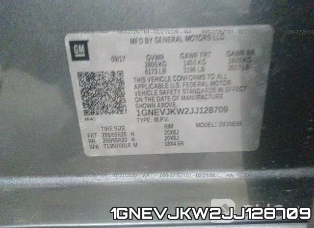 1GNEVJKW2JJ128709 фото 10