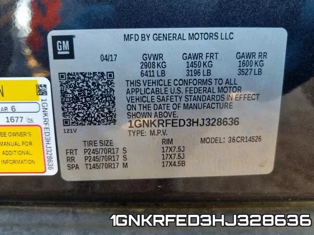 1GNKRFED3HJ328636 фото 2