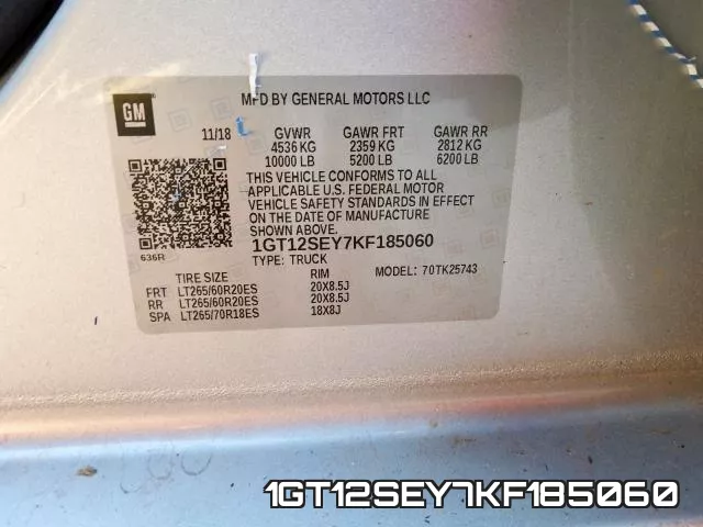 1GT12SEY7KF185060 фото 2