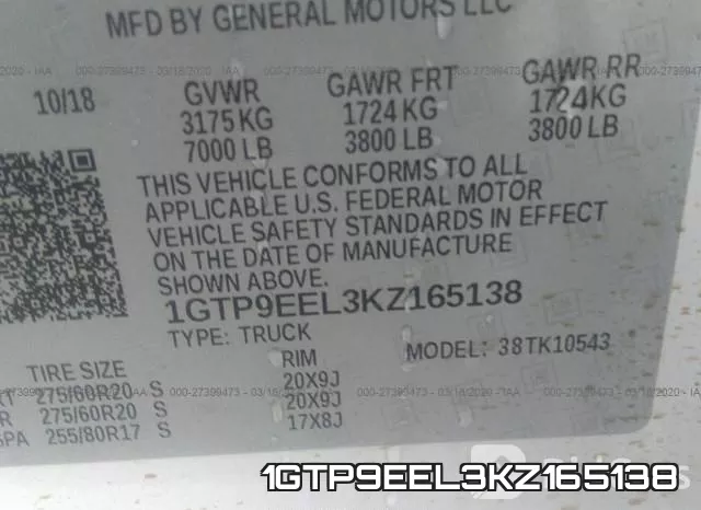 1GTP9EEL3KZ165138 фото 10