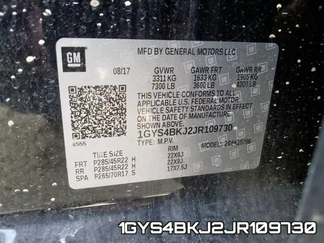 1GYS4BKJ2JR109730 фото 2