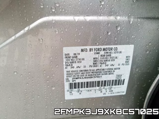 2FMPK3J9XKBC57025 фото 2
