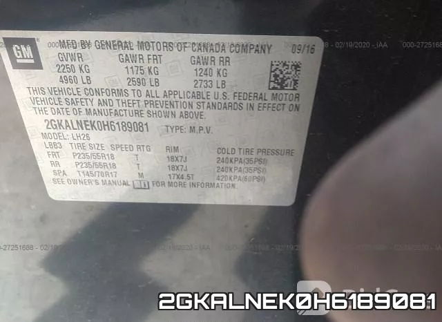 2GKALNEK0H6189081 фото 10