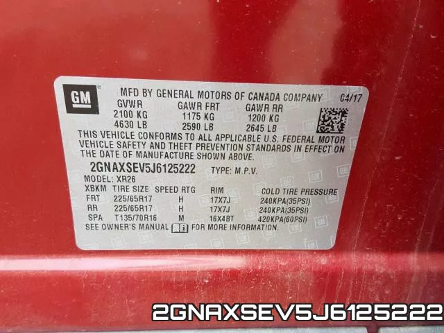 2GNAXSEV5J6125222 фото 2