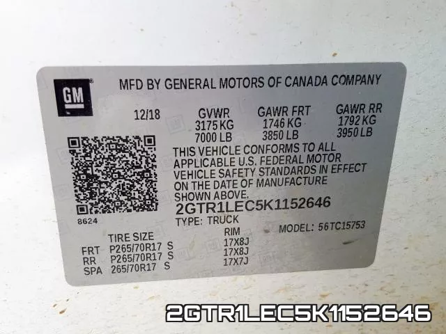2GTR1LEC5K1152646 фото 2