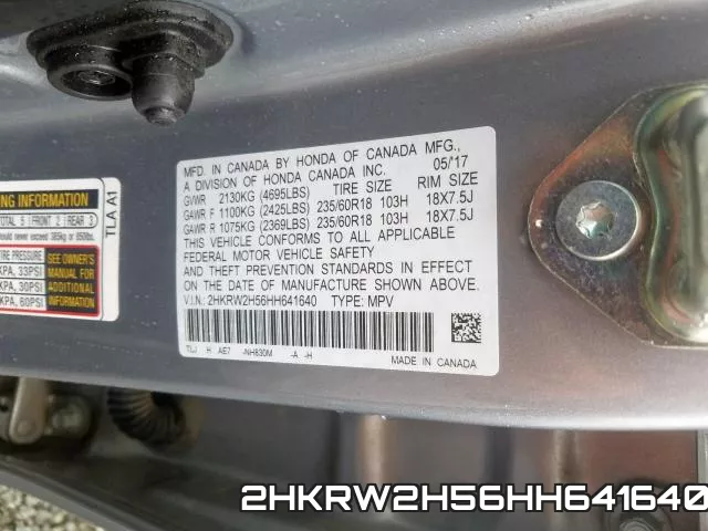 2HKRW2H56HH641640 фото 2