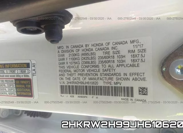 2HKRW2H99JH610620 фото 10