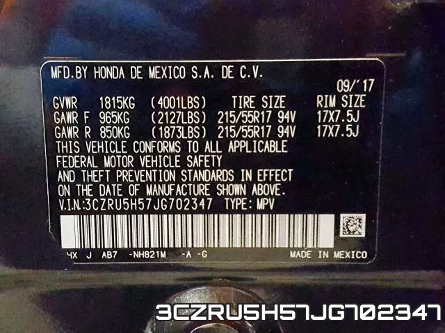 3CZRU5H57JG702347 фото 2