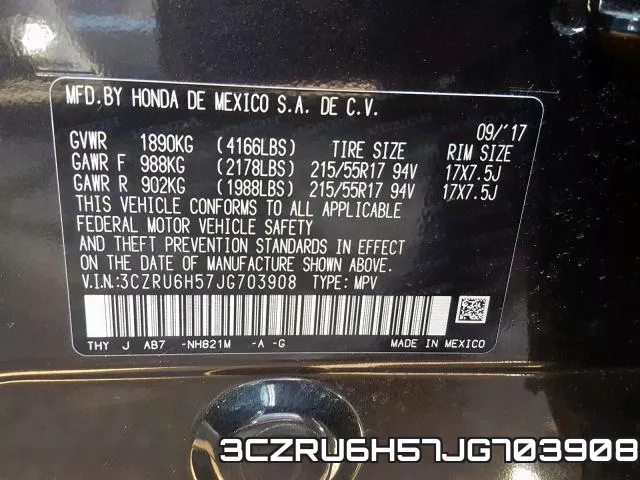 3CZRU6H57JG703908 фото 2
