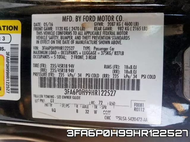 3FA6P0H99HR122527 фото 2