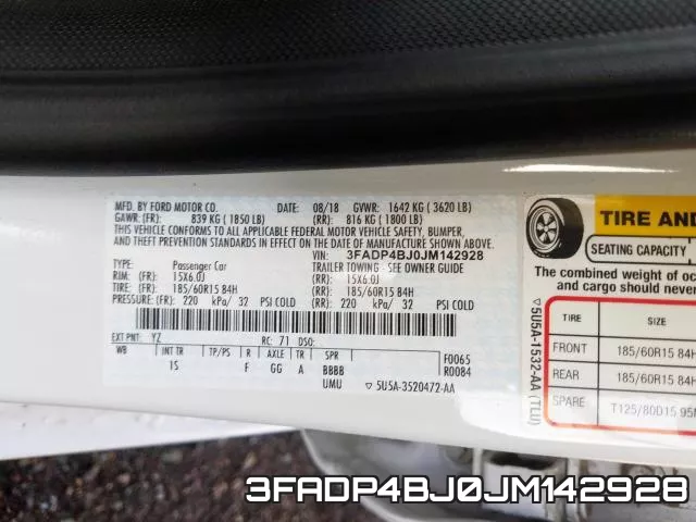 3FADP4BJ0JM142928 фото 2